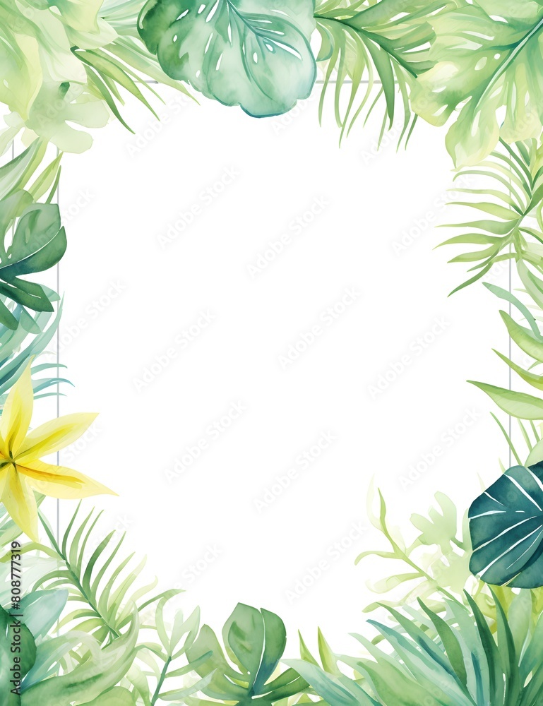 frame of green leaves frame of green leaves