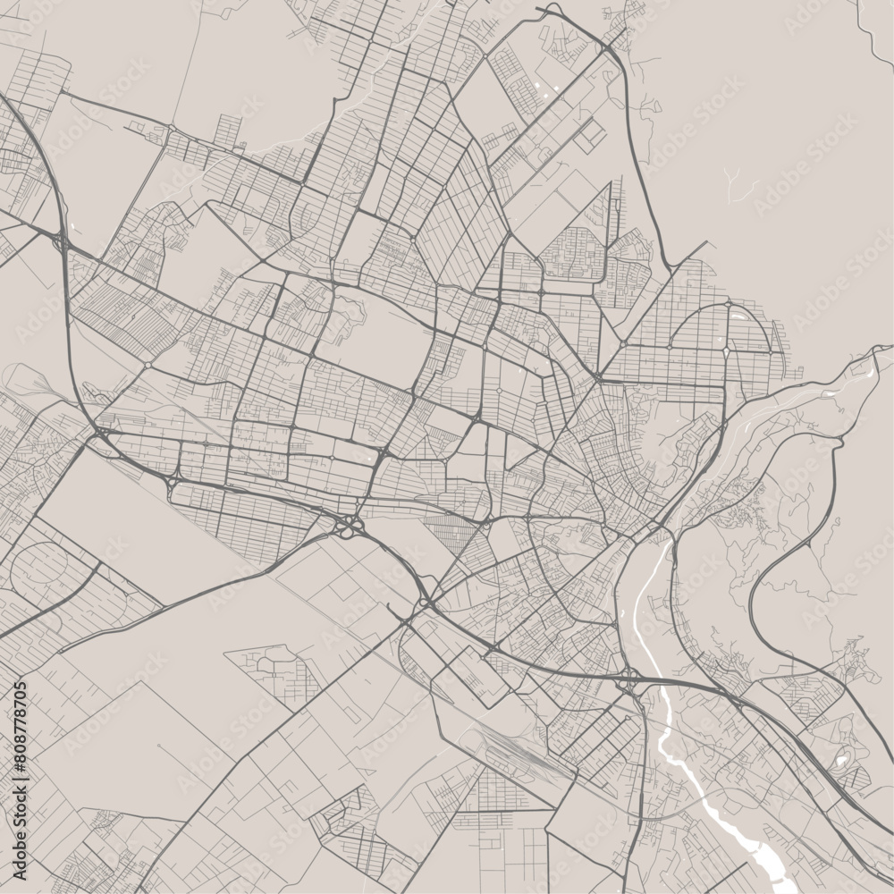 Karaj map, city in Iran. Streetmap municipal area. Karaj map, city in Iran. Streetmap municipal area.