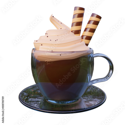 Coffe Drinks 3D Illustration (ID: 808780789)