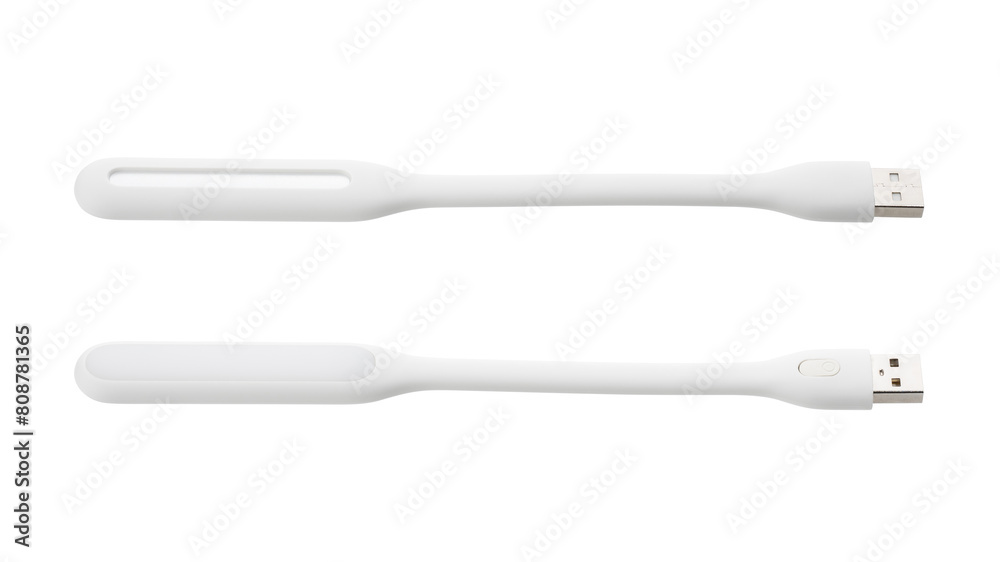 Plastic USB LED portable lamp on white background.
Plastic USB LED portable lamp on white background.