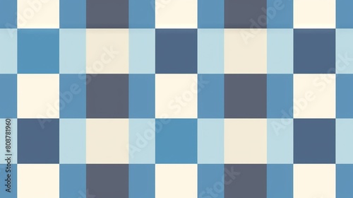  A bathroom wallpaper resembles a blue and white checkerboard pattern