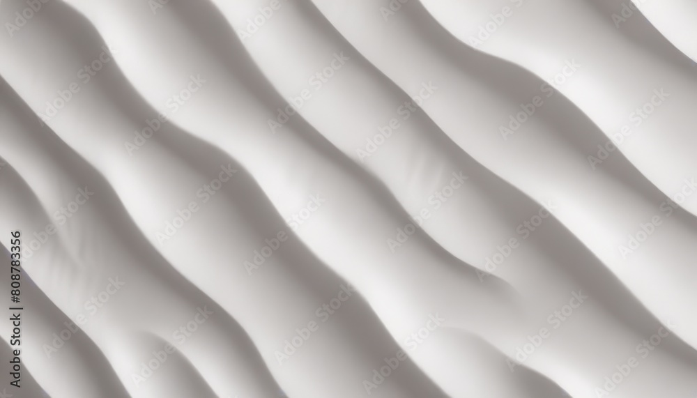 white seamless pattern waves light and shadow. Wall decorative panel