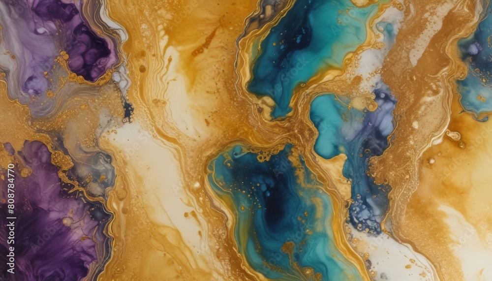 abstract fluid art painting with alcohol ink, liquid design illustration with gold paths, wallpaper background with luxury abstract fluid art painting with alcohol ink, liquid design illustration with gold paths, wallpaper background with luxury