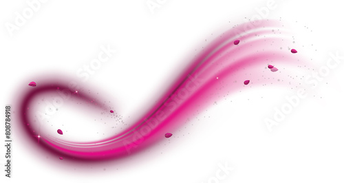 Pink fragrance wind with flower petal swirl effect