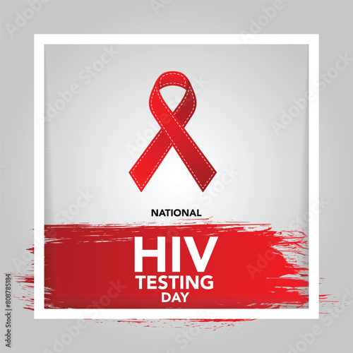 HIV Testing day is observed every year on June 27th. banner design template Vector illustration background design.
