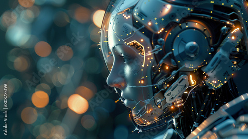 AI concept  AI generated future technology