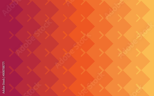 Orange, pink, abstract geometric pattern from squares in vector.