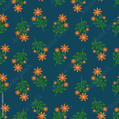 flower floral vintage seamless pattern. This is a retro flower repeat vector illustration. Design for decorative  wallpaper  shirts  clothing  tablecloths  blankets  wrapping  texture  textile     