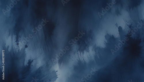 Abstract watercolour paint background dark blue colour grunge texture for background