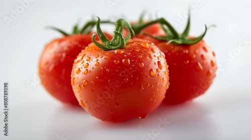 Close up of fresh Tomatoes on a white Background