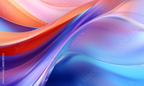 abstract background with smooth lines in pink, blue and orange colors, Abstract background. Colorful twisted shapes in motion, AI Generated
