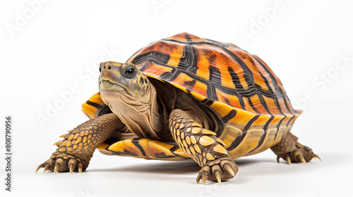 Turtle isolated on a white background. photo