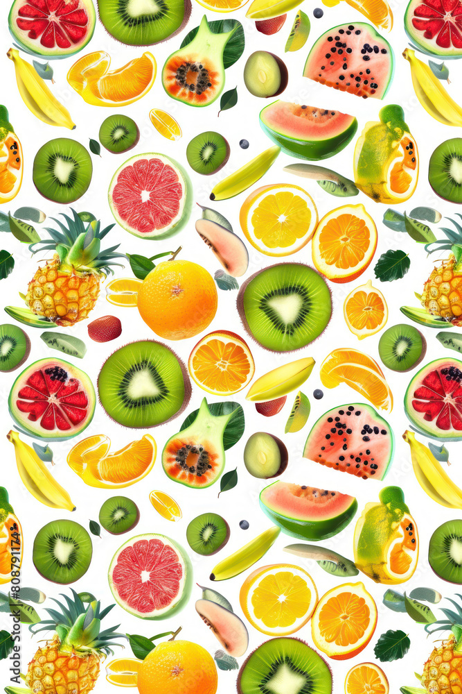 Background of fresh fruits assorted fruits on a white background. Vitamins natural nutrition concept. Vertical orientation. Background of fresh fruits assorted fruits on a white background. Vitamins natural nutrition concept. Vertical orientation.