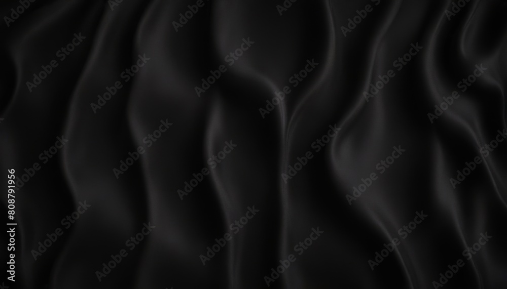 Obraz premium Black textures wallpaper. Abstract 4k background silk, smooth, waves pattern. Modern clean minimal backdrop design. Black and white high definition