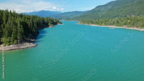 Spectacular Blue Water of Daisy Lake in Whistler Canada photo