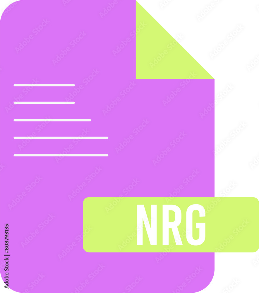 Fototapeta premium NRG File extension Icon