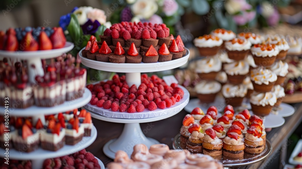 dessert buffet display, at weddings or fancy events, decadent desserts elegantly arranged on tiered stands make for a tantalizing sight at dessert buffets dessert buffet display, at weddings or fancy events, decadent desserts elegantly arranged on tiered stands make for a tantalizing sight at dessert buffets
