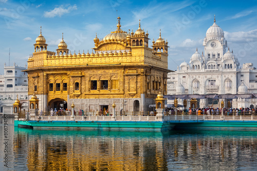 Sikh gurdwara Golden Temple (Harmandir Sahib). Holy place of Sikihism. Amritsar, Punjab, India © Dmitry Rukhlenko