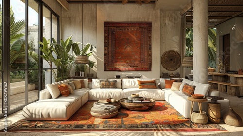 Interior composition of modern living room where charm embraces elegance  © john258