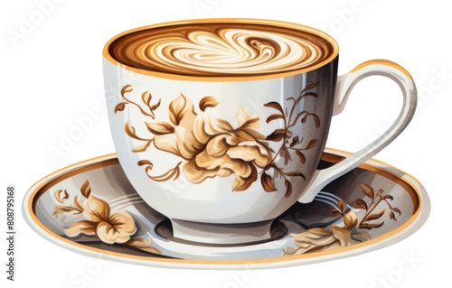 PNG Cup of coffee saucer drink mug