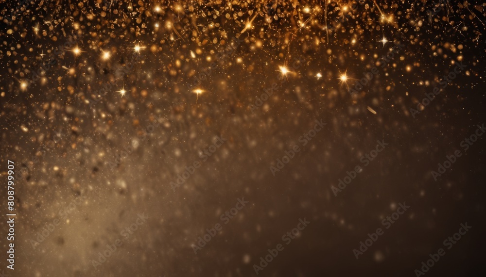gold Sparkling Lights Festive background with texture and Falling stars