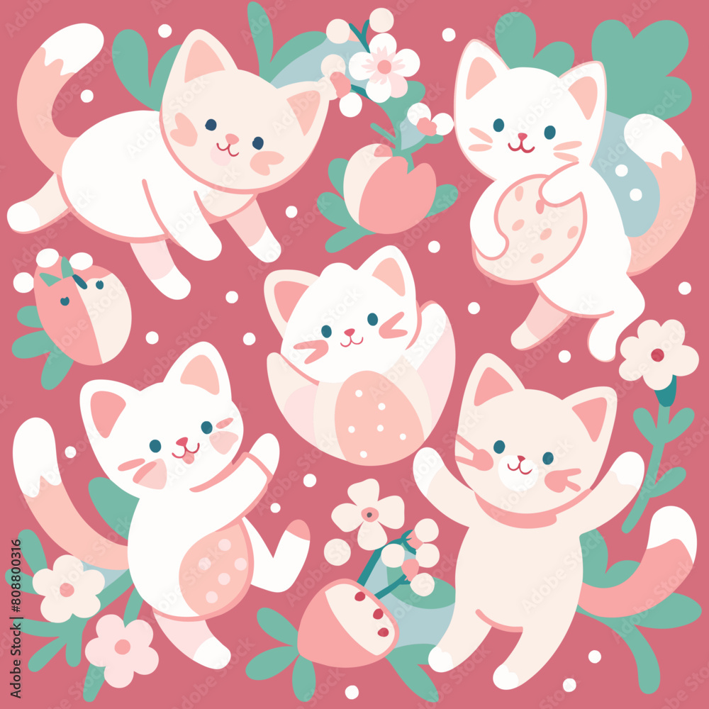 flower kitten,flower kitten, kitten, background, pattern, seamless, vector,cute kitten,pretty cat flower kitten,flower kitten, kitten, background, pattern, seamless, vector,cute kitten,pretty cat