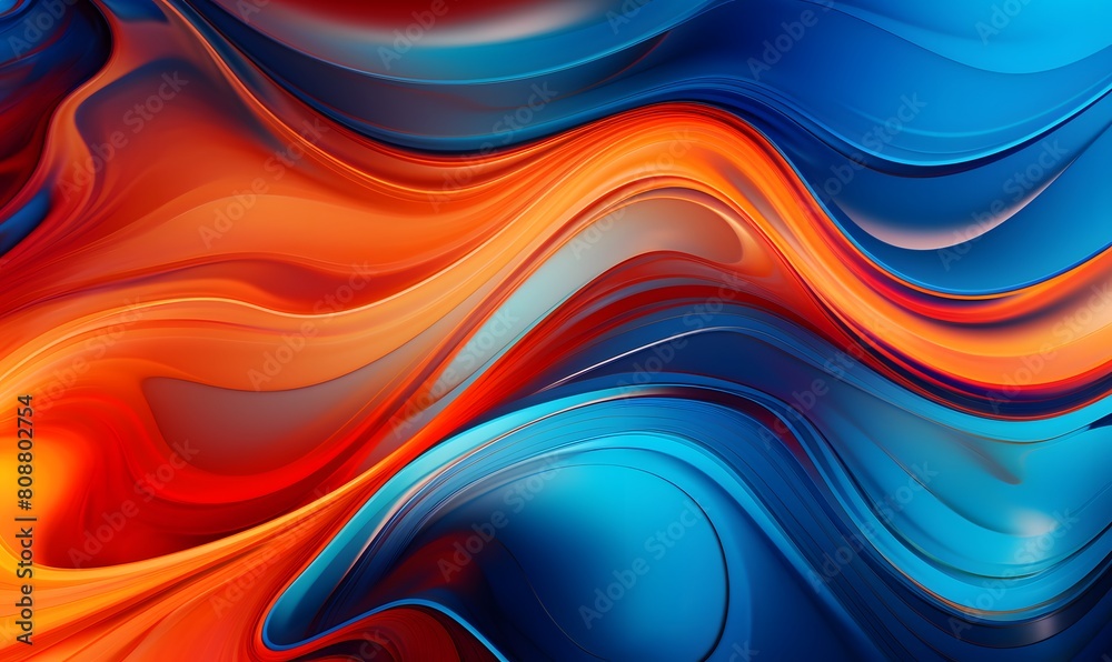 Abstract blue and orange background with lines - Generative Ai
Abstract blue and orange background with lines - Generative Ai