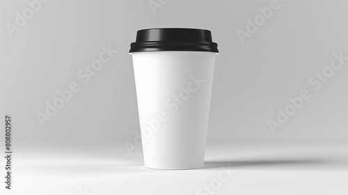 Urban Coffee To-Go: Sleek White Disposable Cup
