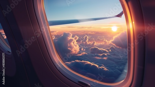 Sky Gazing: Observing the Majestic Horizon Through an Airplane Window