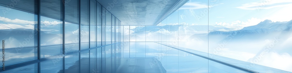 light at the end of the tunnel, beautiful modern blue background for websites, with perspective and reflection, with space for text. light at the end of the tunnel, beautiful modern blue background for websites, with perspective and reflection, with space for text.