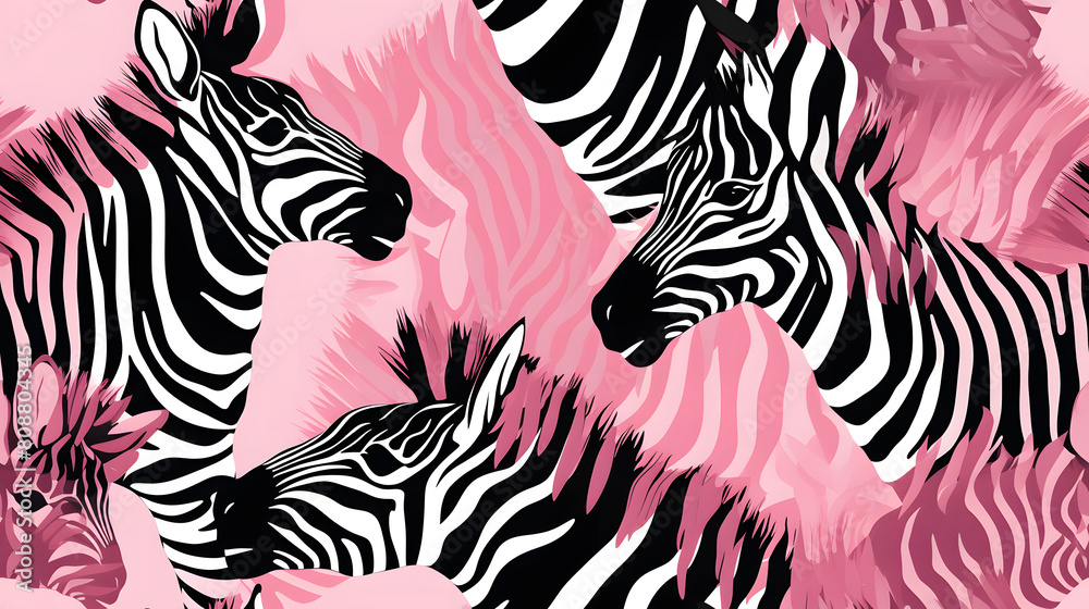 zebra prints watercolor style pattern abstract graphic poster background