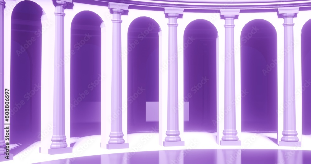 Architecture interior background empty arched pass 3d render Architecture interior background empty arched pass 3d render