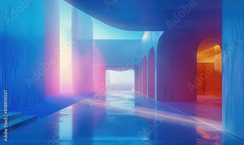 light at the end of the tunnel, beautiful, modern, gradient background for websites. abstract watercolor, colors blue, pink