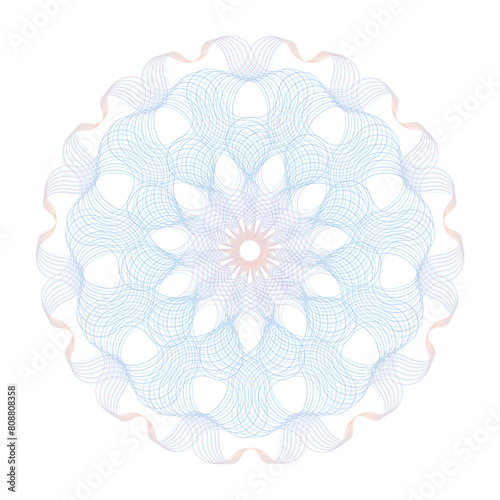 Abstract background with guilloche lines pattern. Luxury design pearl color vector template useful for certificate, diploma, official document, formal paper, banner
