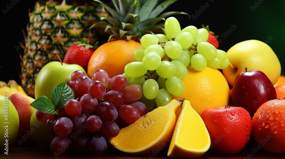 fruits and berries. generative ai fruits and berries. generative ai