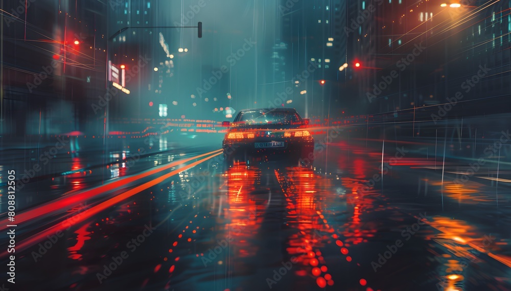 Sound of a Distant Car Engine Evoking Urban Life and Personal Contemplation Sound of a Distant Car Engine Evoking Urban Life and Personal Contemplation
