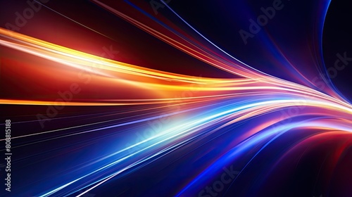 Abstract glowing background with vibrant streaks of light and color