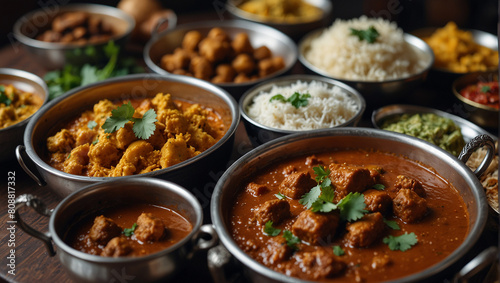 bowls of food on a table.