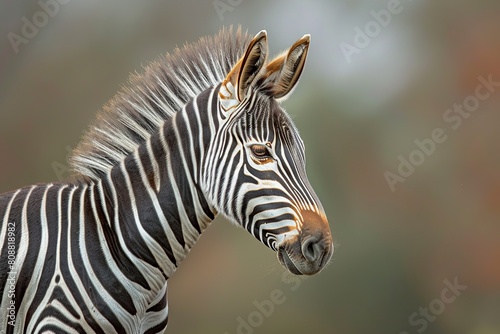Grevys Zebra Standing in Tall Grass photo