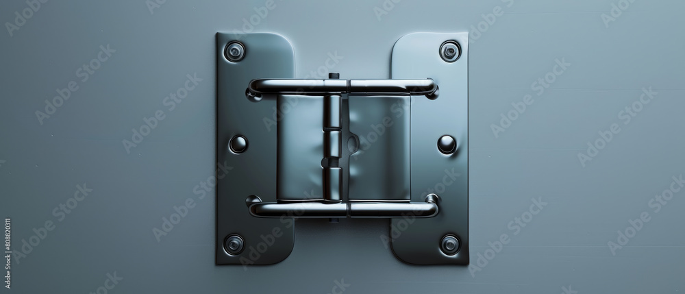 A secure metallic lock on a grey background, a symbol of safety and privacy. A secure metallic lock on a grey background, a symbol of safety and privacy.