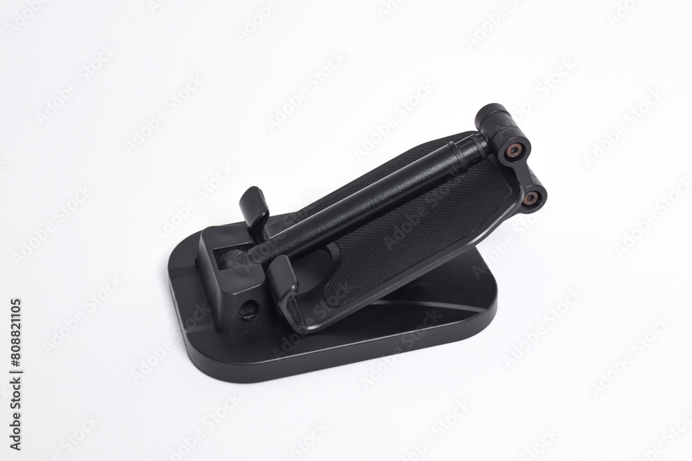 Phone holder stand that can be adjusted to height angle isolated on white background. holder for phone, phone stand, mount, universal Phone holder stand that can be adjusted to height angle isolated on white background. holder for phone, phone stand, mount, universal