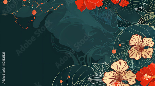 Asian American Native Hawaiian Pacific Islander Heritage Month banner template with empty copy space for text. AAPI AANHPI abstract background photo