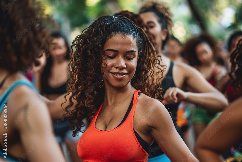 Woman Dancing in Sports Bra Top Woman Dancing in Sports Bra Top