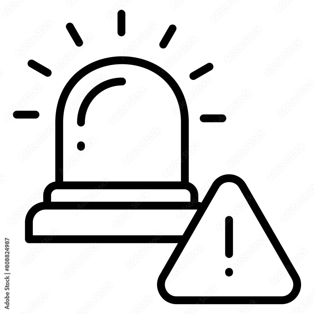 Incident Alert  Icon Element For Design