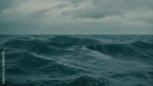  large body of water with a lot of waves,