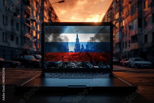 Obraz na płótnie Russian dirty propaganda cyber war