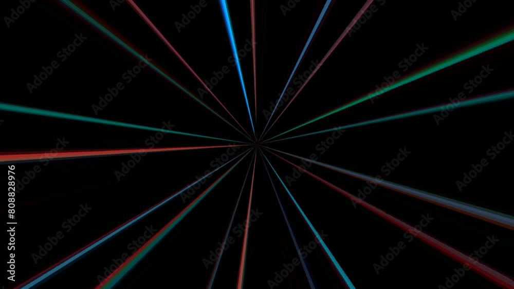 3D Abstract shining bright lines set wave, colorful, black background 3D Abstract shining bright lines set wave, colorful, black background