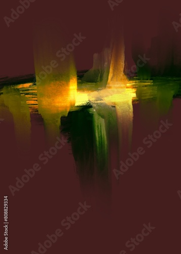 Abstract colors heating light artistic expression 