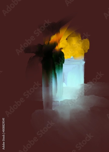 Abstract colors heating light artistic expression 