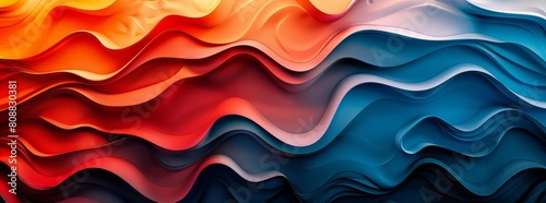 Trend Colorful Abstract Geometric Wave Background Design With Bold Black Line And Beautiful Red